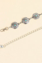 Vintage Turquoise Alloy Belt - Delanoir