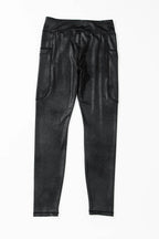 Pocketed V-Cut Waist Leggings - Delanoir