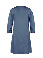 Full Size V-Neck Half Sleeve Dress - Delanoir