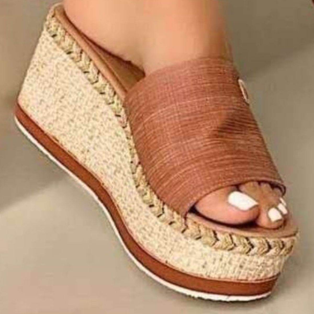 PU Leather Open Toe Sandals - Delanoir