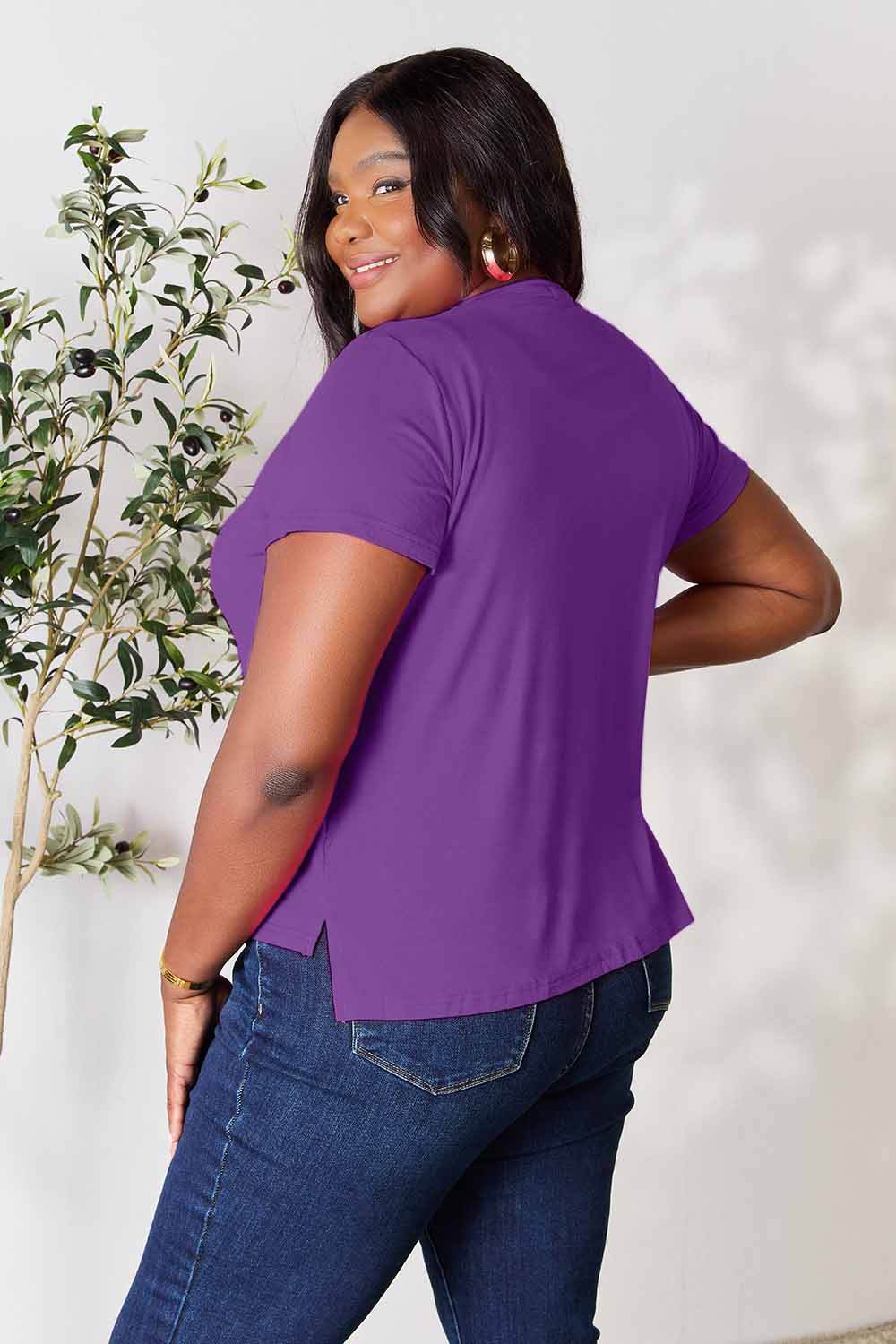 Basic Bae Full Size Round Neck Short Sleeve T-Shirt - Delanoir