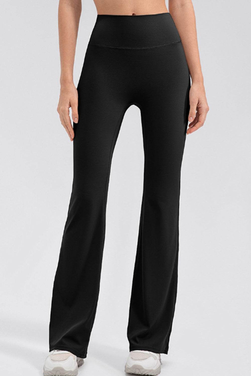 High Waist Straight Active Pants - Delanoir