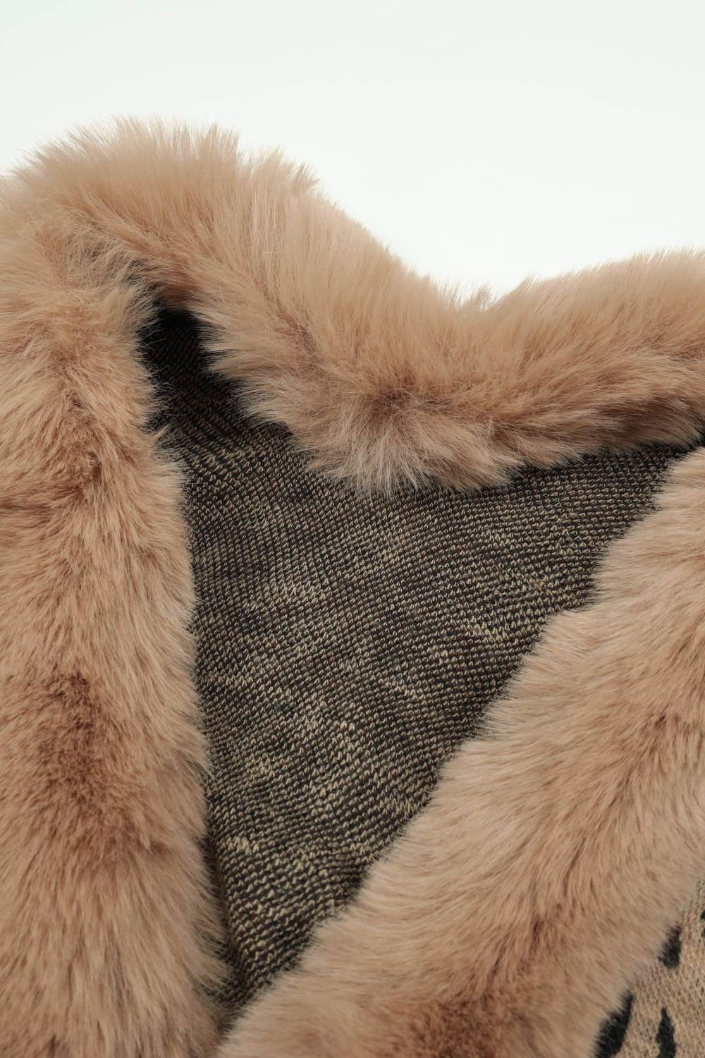 Leopard Open Front Poncho - Delanoir