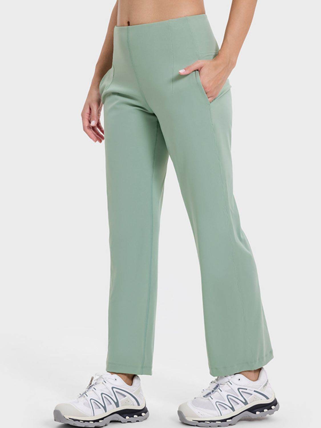 Millennia Pocketed High Waist Active Pants - Delanoir