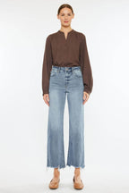 Kancan High Rise Slim Wide Leg Jeans - Delanoir