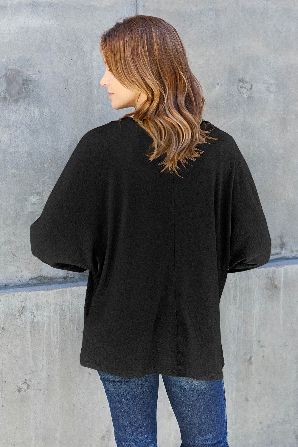 Double Take Full Size Round Neck Long Sleeve T-Shirt - Delanoir