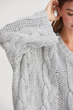 HYFVE Cable Knit V-Neck Sweater - Delanoir