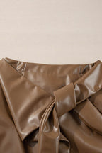 Bowknot Elastic Waist Mini Skirt - Delanoir