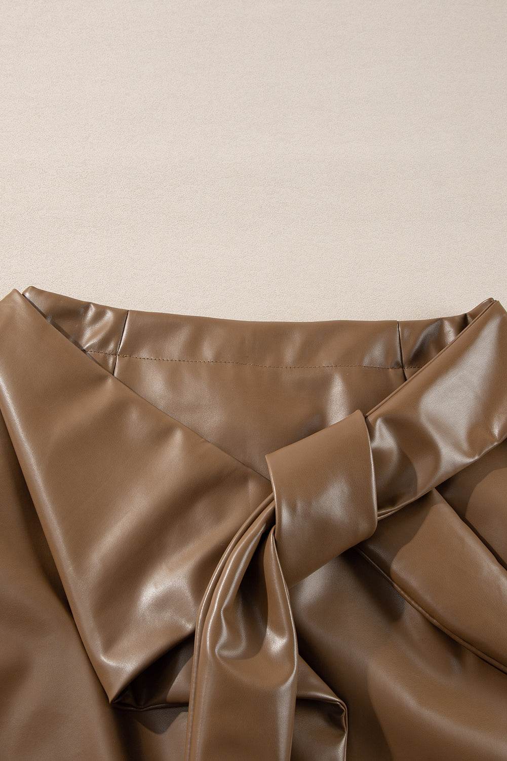 Bowknot Elastic Waist Mini Skirt - Delanoir