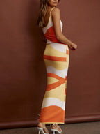 Spaghetti Strap Maxi Sweater Dress - Delanoir