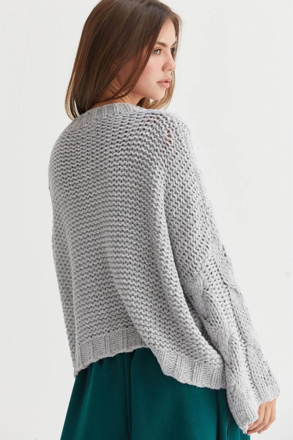 HYFVE Cable Knit V-Neck Sweater - Delanoir