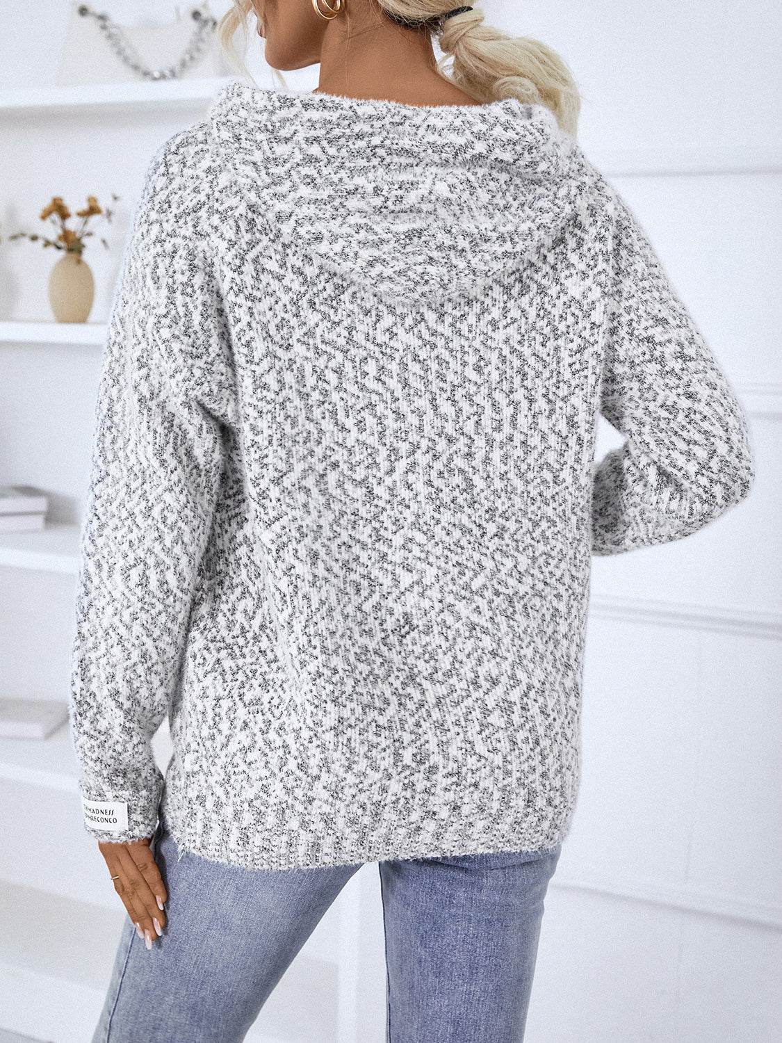 Zip-Up Hooded Sweater - Delanoir