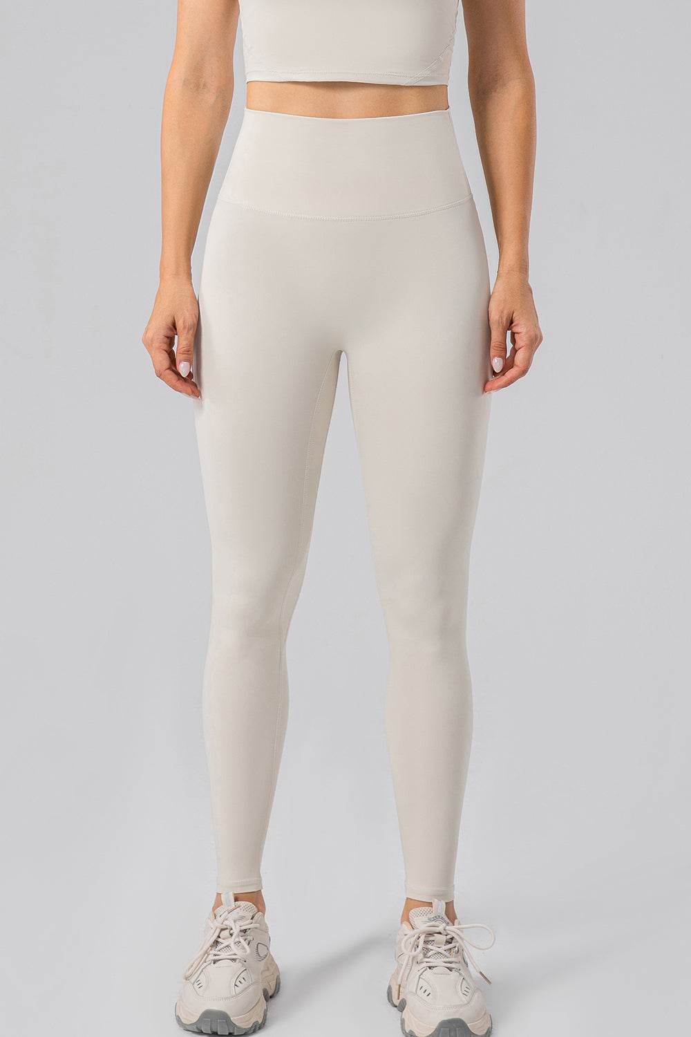 High Waist Wide Waistband Active Leggings - Delanoir