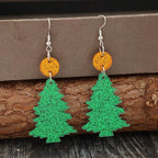 Glitter Acrylic Tree Shape Earrings - Delanoir
