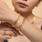 18K Gold-Plated Stainless Steel Chain Bracelet - Delanoir