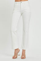 RISEN Full Size Mid Rise Jeans with Pockets - Delanoir