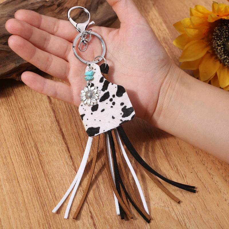 Turquoise Fringe Detail Key Chain - Delanoir