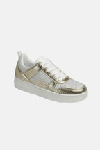 Forever Link Rhinestone Platform Flat Sneakers - Delanoir
