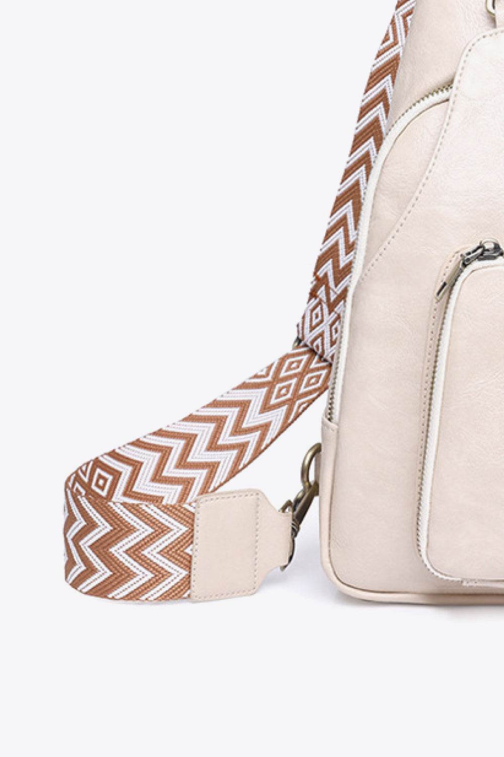 Adored Take A Trip PU Leather Sling Bag - Delanoir