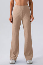 High Waist Straight Active Pants - Delanoir