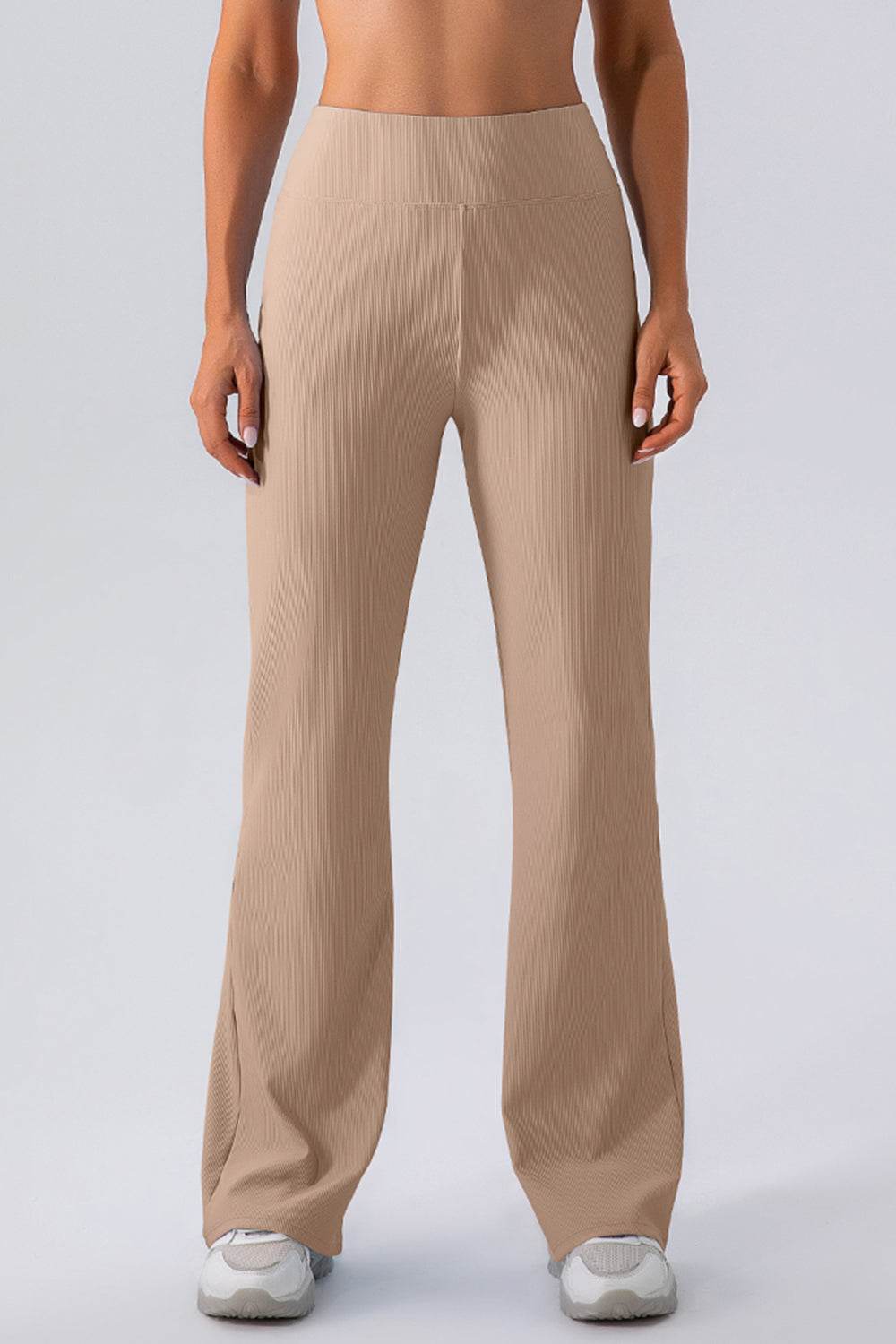 High Waist Straight Active Pants - Delanoir