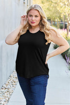 Basic Bae Full Size Round Neck Curved Hem Tank - Delanoir