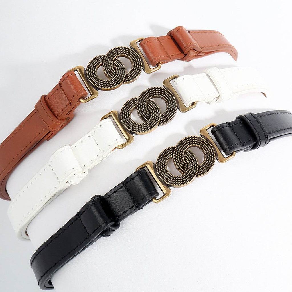 Alloy Buckle PU Belt - Delanoir