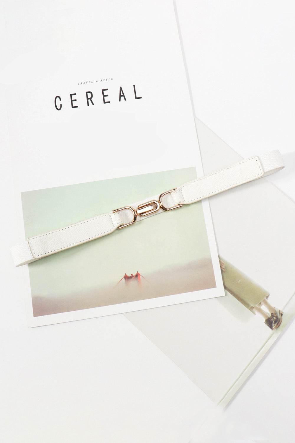 Alloy Buckle Elastic Belt - Delanoir
