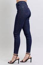 Judy Blue Full Size Heart Shaped Back Pockets Skinny Jeans - Delanoir