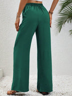 Wide Leg Drawstring Pants - Delanoir