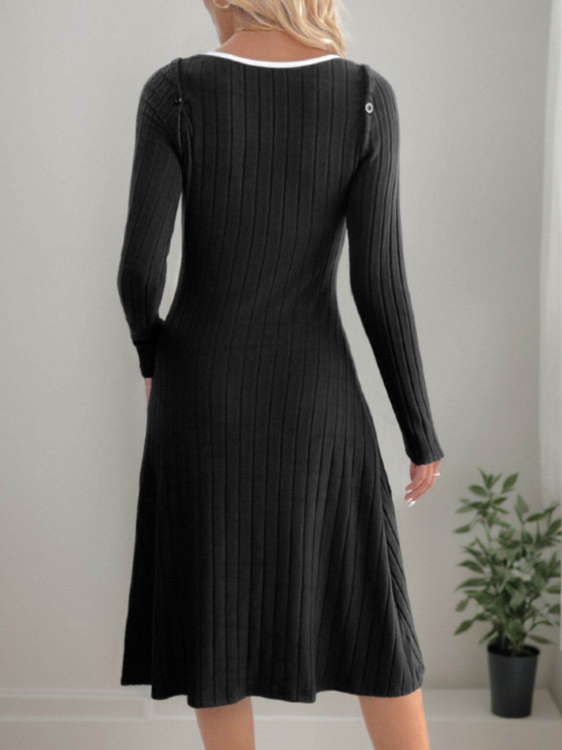 Perfee Slit Wide Strap Dress and Detachable Long Sleeves Set - Delanoir