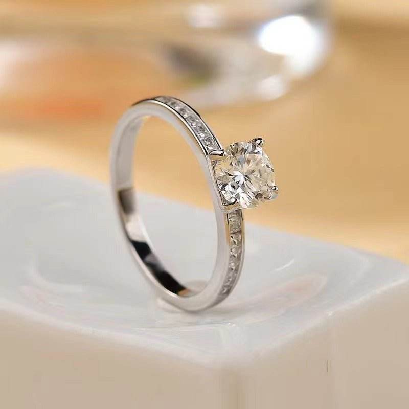 2 Carat Moissanite Zircon 925 Sterling Silver Ring - Delanoir