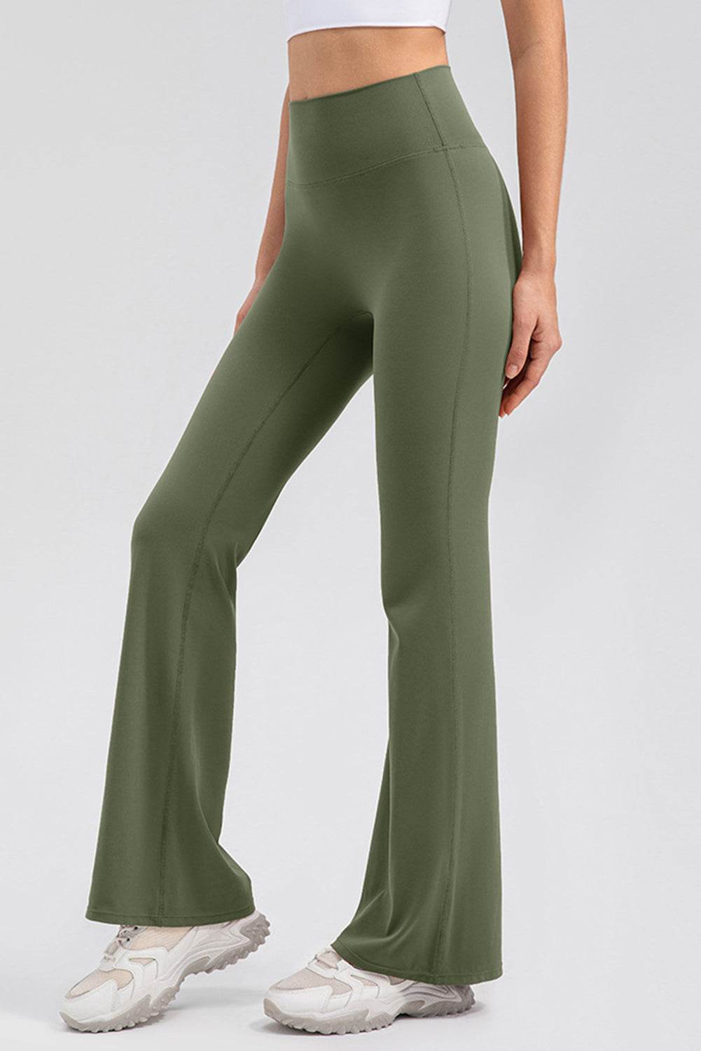 High Waist Straight Active Pants - Delanoir