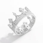 Crown Shape Zircon 925 Sterling Silver Ring - Delanoir