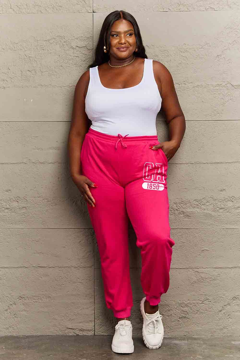 Simply Love Simply Love Full Size CA 1850 Graphic Joggers - Delanoir