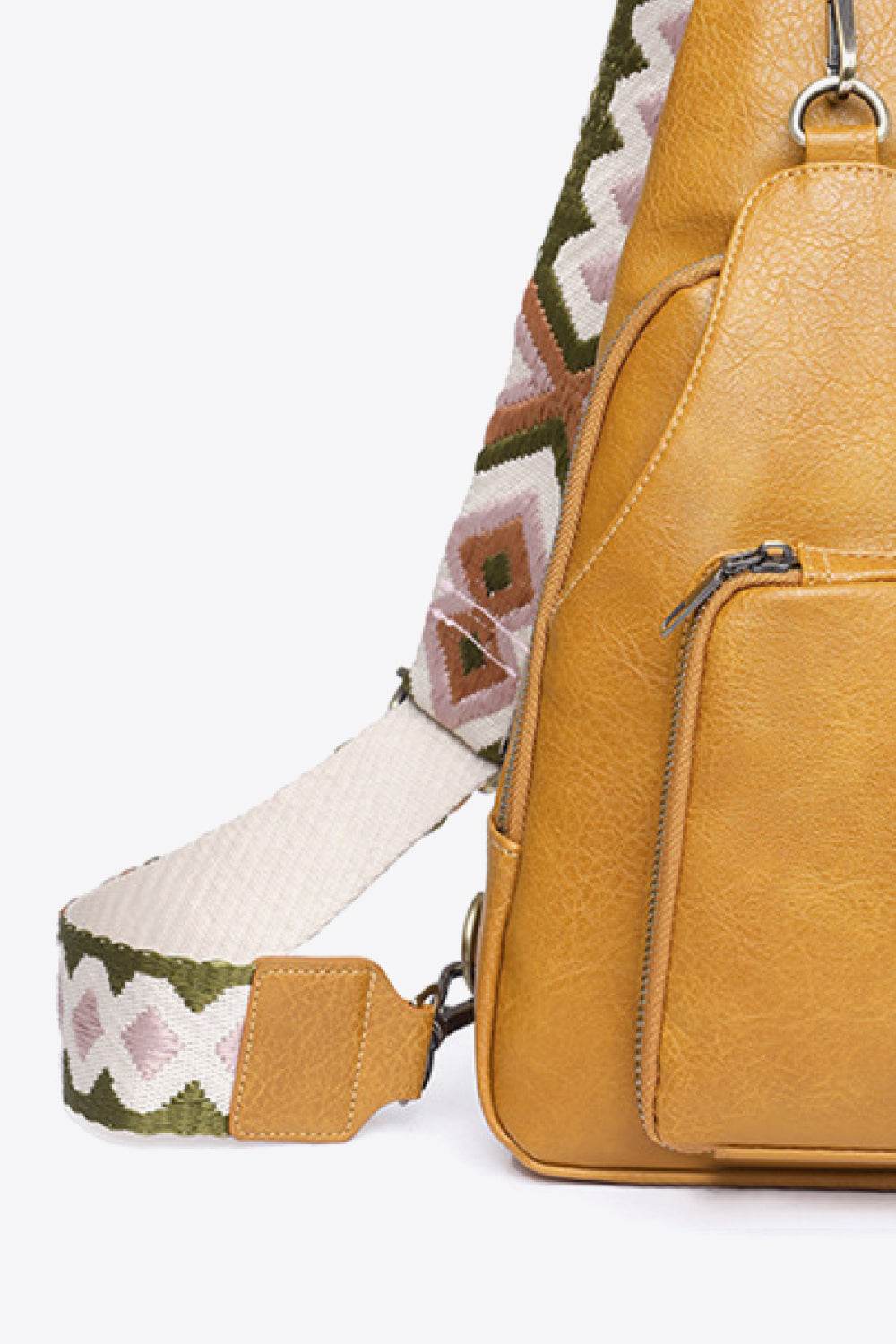 Adored Take A Trip PU Leather Sling Bag - Delanoir