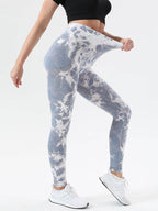 Tie-Dye High Waist Active Leggings - Delanoir