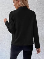 Collared Neck Long Sleeve Jacket - Delanoir