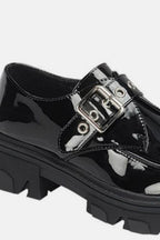 Forever Link Buckled Platform Lug Sole Loafers - Delanoir