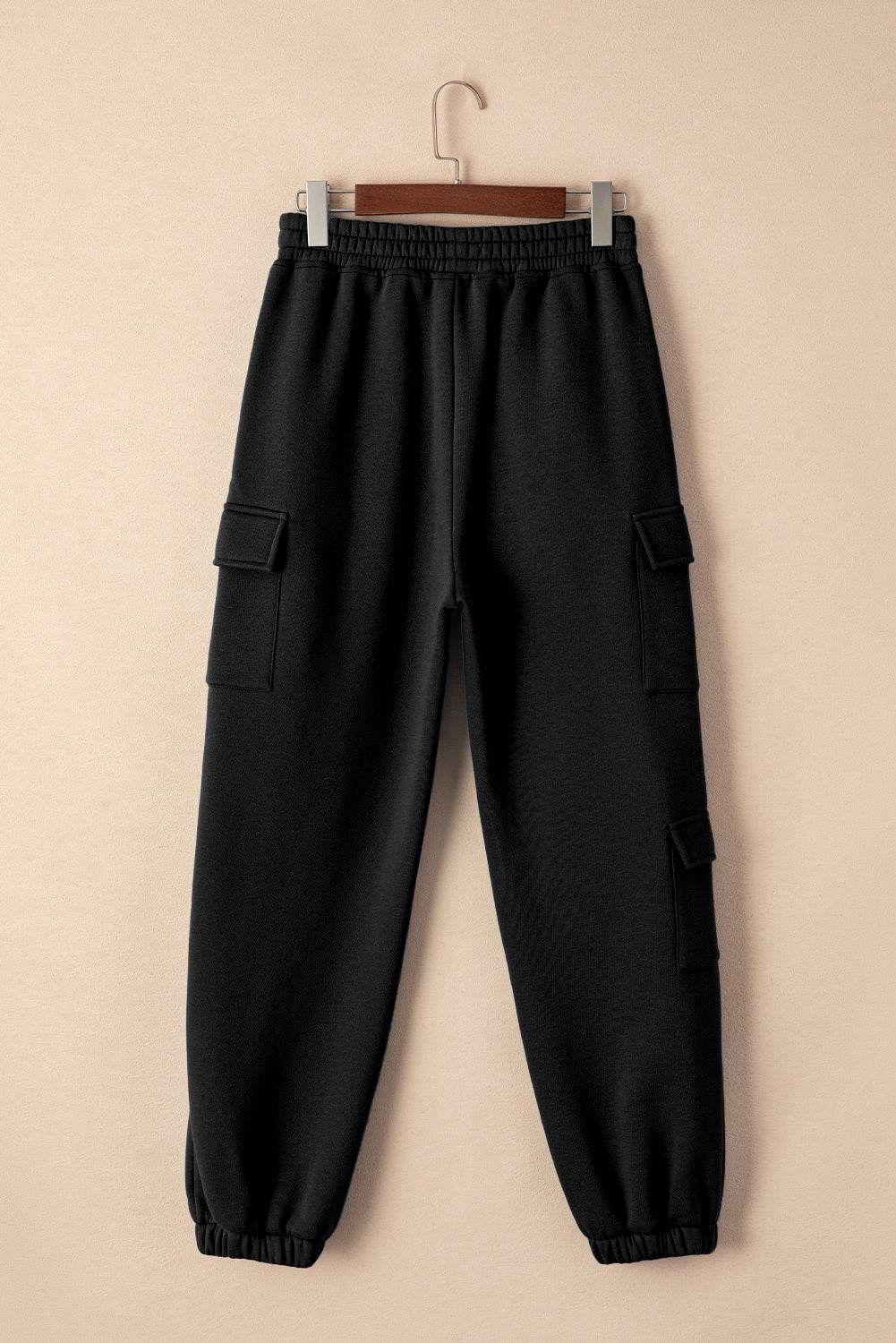 Pocketed Elastic Waist Active Joggers - Delanoir