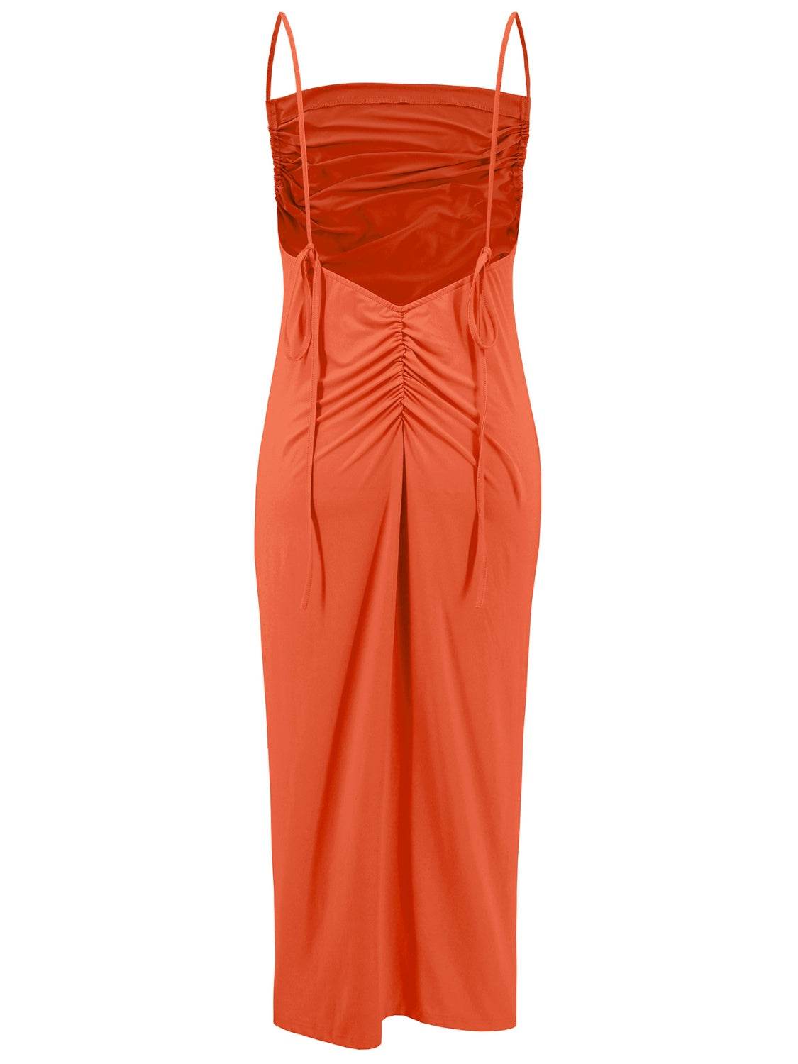Backless Cowl Neck Sleeveless Cami Dress - Delanoir