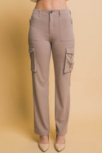 Love Tree High Rise Cargo Pants with Pockets - Delanoir