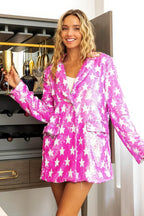 BiBi Star Pattern Sequin Blazer - Delanoir