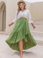 Plus Size High-Low Skirt - Delanoir