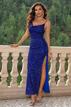 Cowl Neck Split Maxi Dress - Delanoir