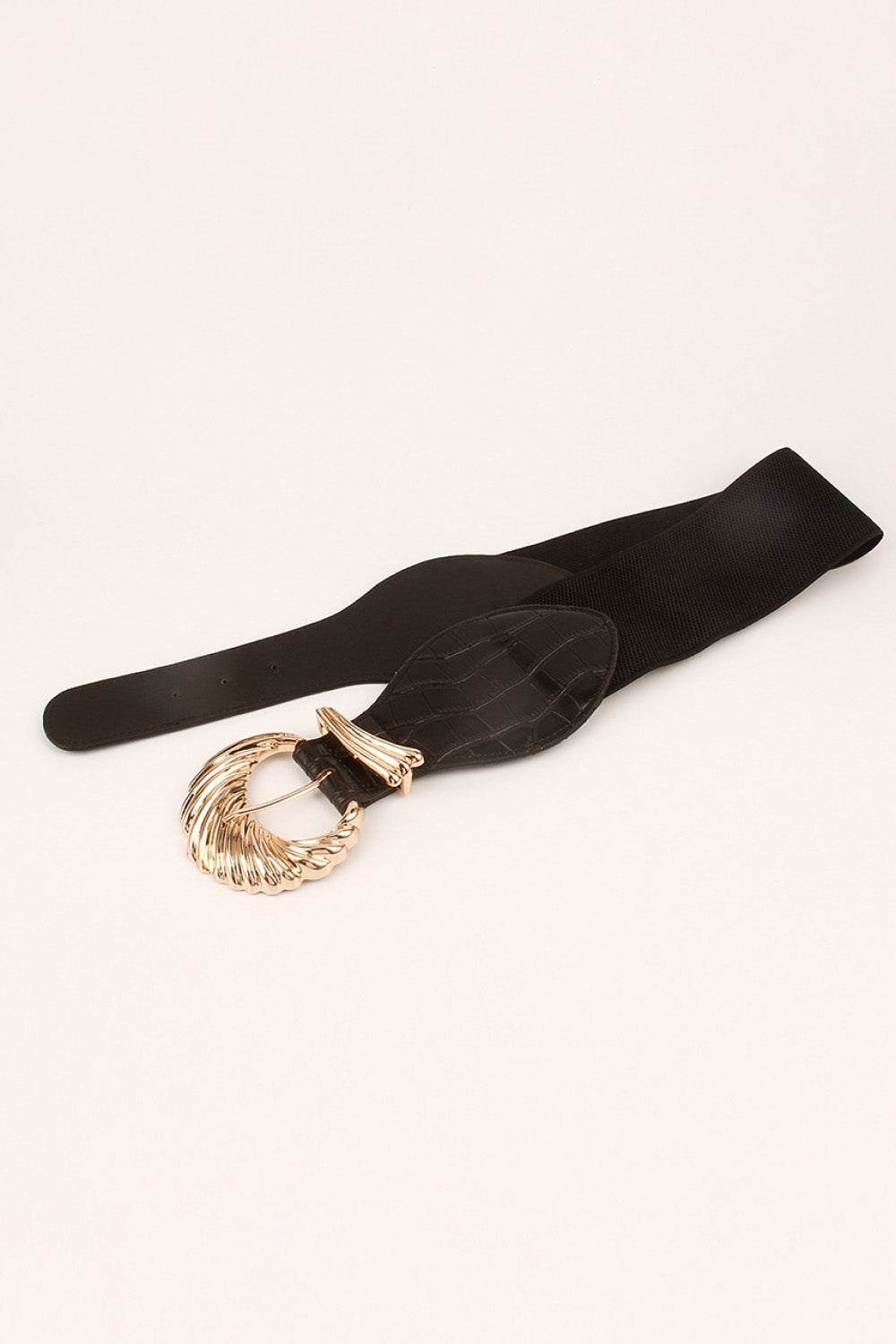 Shell Alloy Buckle Elastic Belt - Delanoir