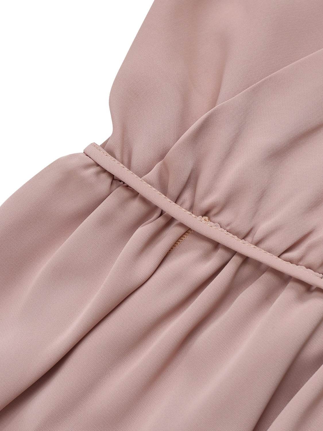 Honey Tied Surplice Sleeveless Midi Cami Dress - Delanoir