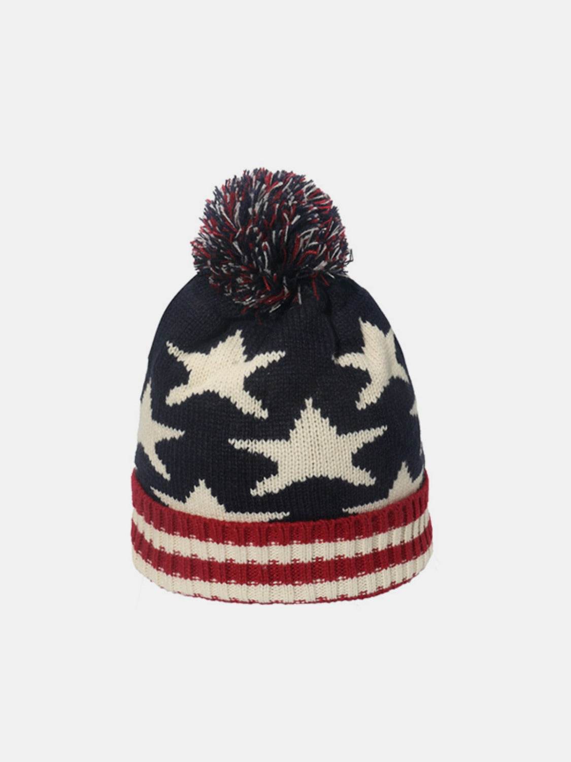 Roll Rim US Flag Knit Hat - Delanoir