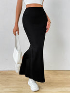 Slit Maxi Wrap Skirt - Delanoir