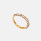18K Gold-Plated Inlaid Zircon Ring - Delanoir